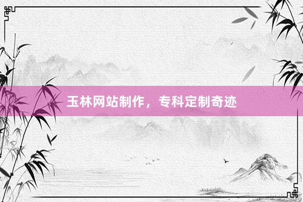玉林网站制作，专科定制奇迹
