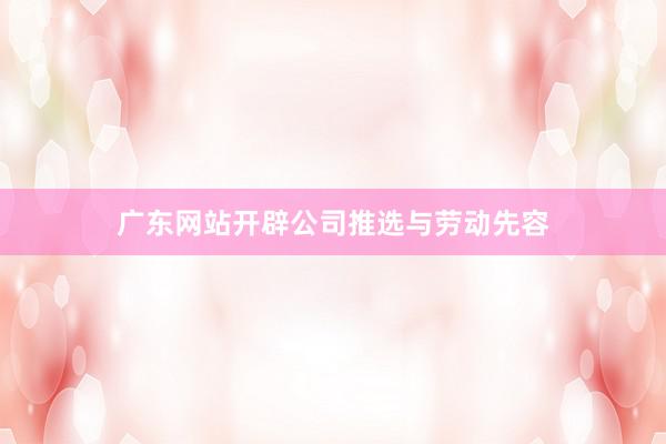 广东网站开辟公司推选与劳动先容